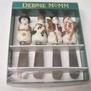 Debbie Mumm Spreaders Set of 4 Snowman
